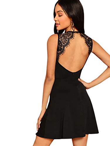 DIDK-Damen-Kleider-Rckenfrei-Spitzenkleid-Partykleid-Cocktail-Kleider-mit-Spitzen